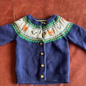 Kids Blue Knitted Cardigan